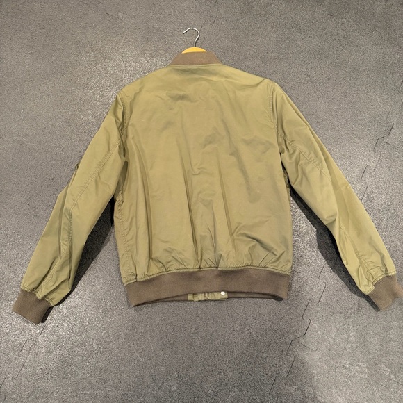 Wallace & Barnes Bomber Jacket Olive Green Mens Medium MA-1 Style - Picture 3 of 7